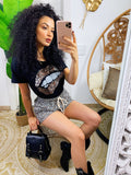 Completo sportivo maglia e short maculato