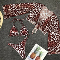 Bikini animalier più camicetta