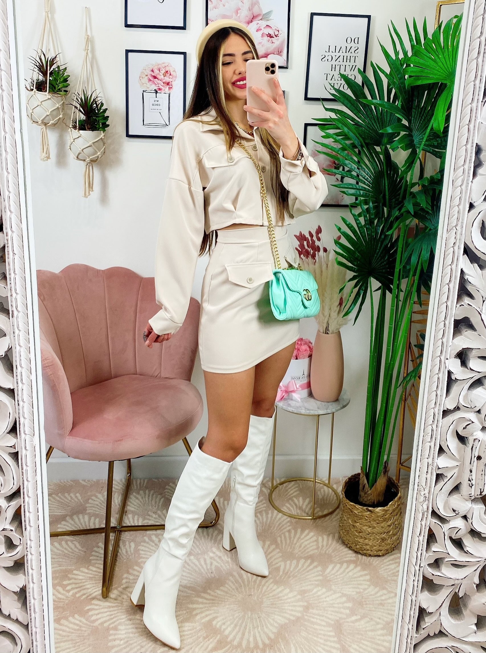 Completo Gonna e camicia Beige