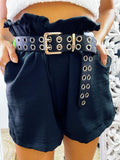 Short nero con elastico