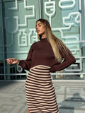 Completo abito più maglione marrone