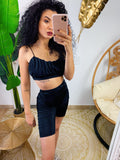 Completo Top e short con arricciatura