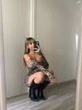 Tutina animalier con manicotti