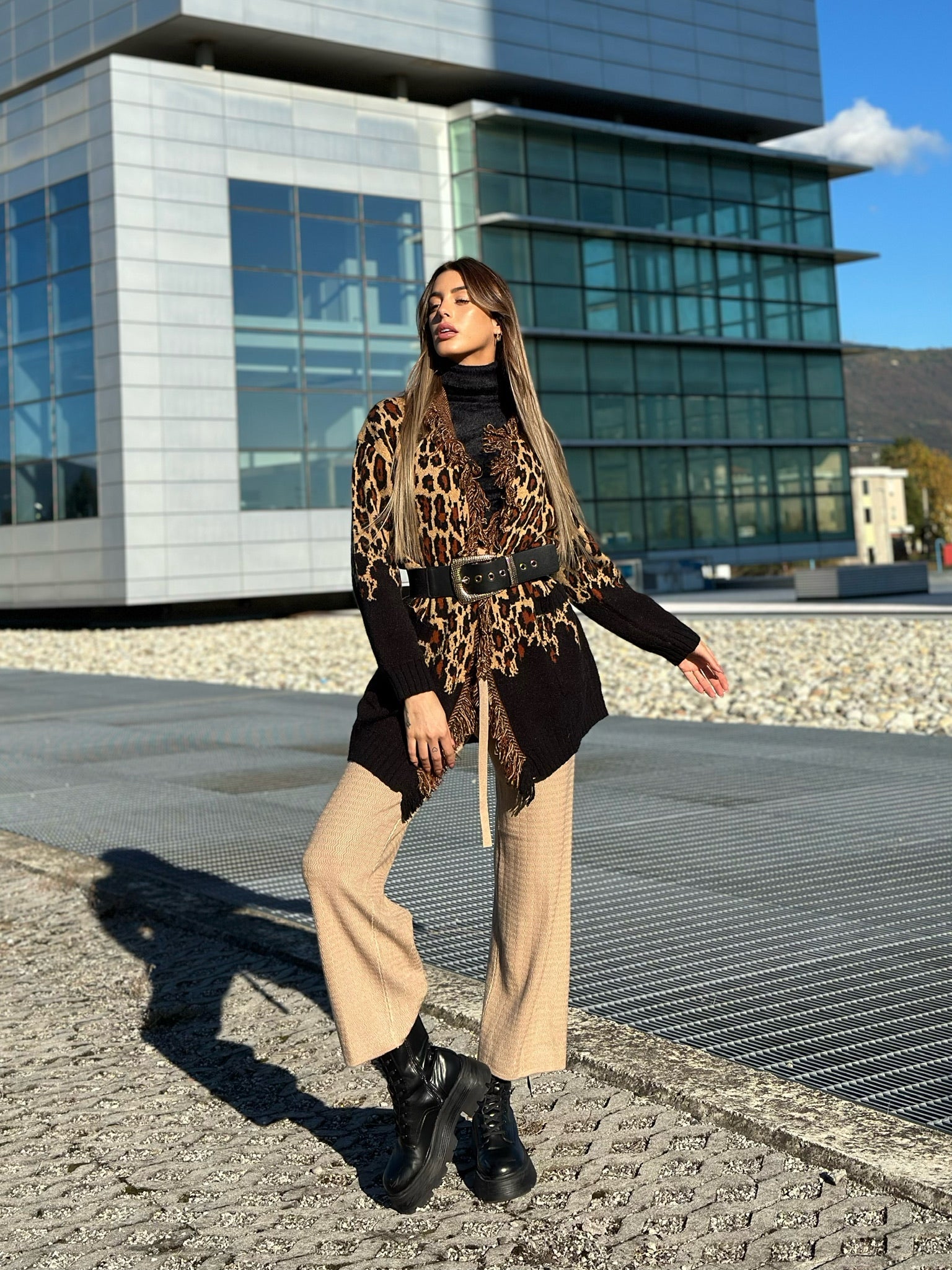 Cardigan animalier