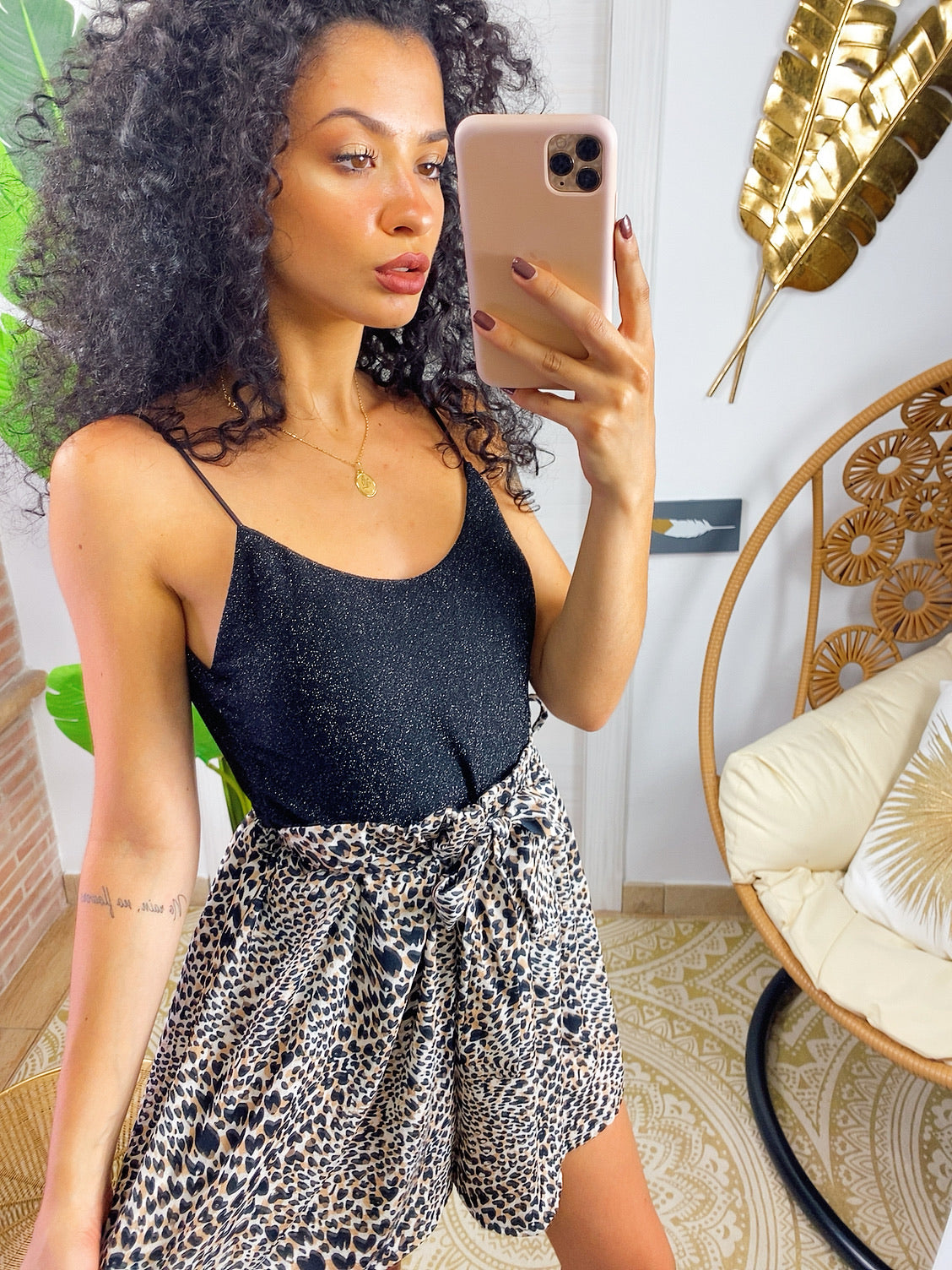 Body/costume glitter schiena aperta