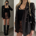 Blazer con bottoni Nero