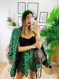 Completo due pezzi maculato verde