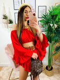 Completo due pezzi rosso