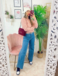 Maglione top quality con perle rosa