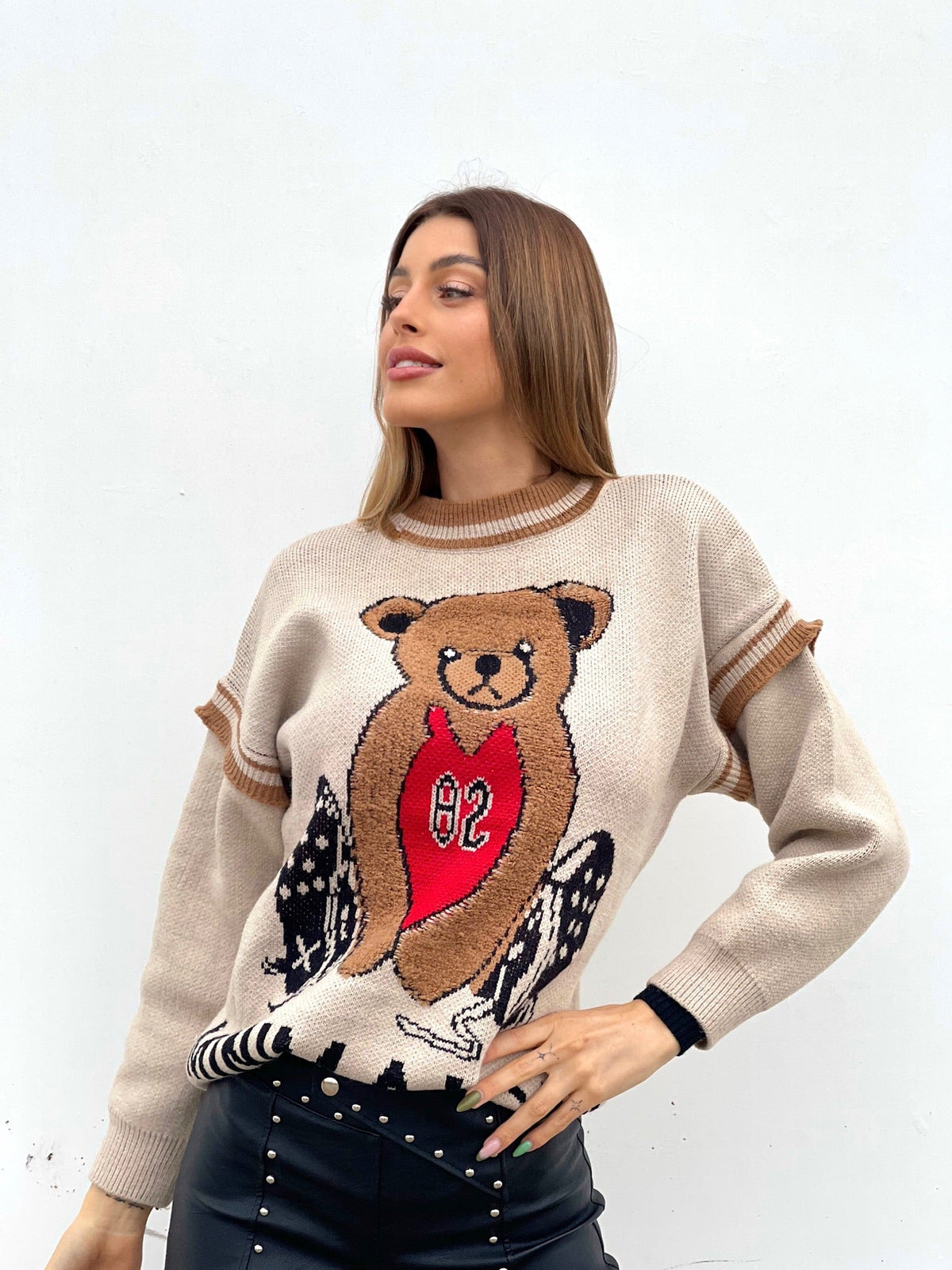 Maglione Teddy Soft Camel