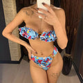 Bikini con farfalle celeste