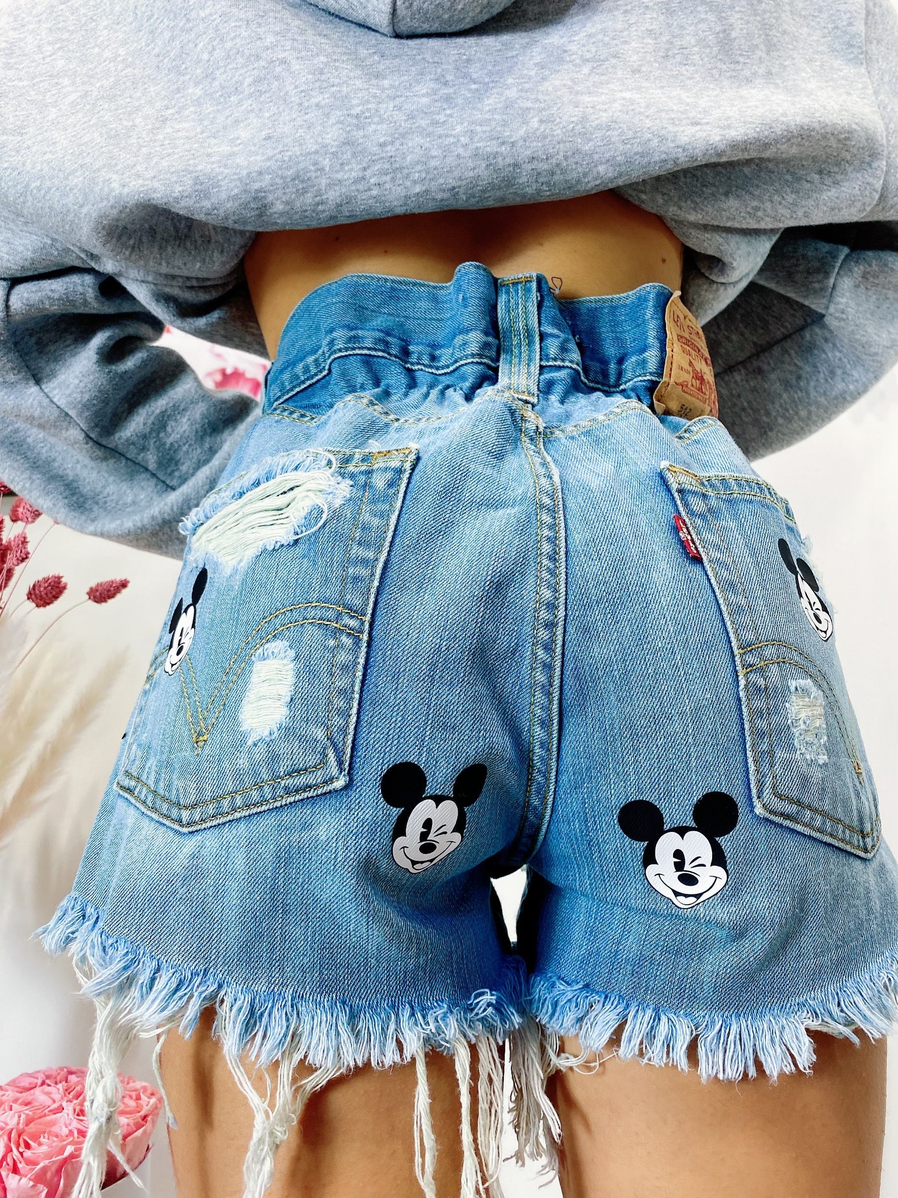 Short Levi’s Vintage con stampa topolino bagno medio