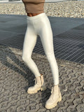 Leggins eco pelle bianco