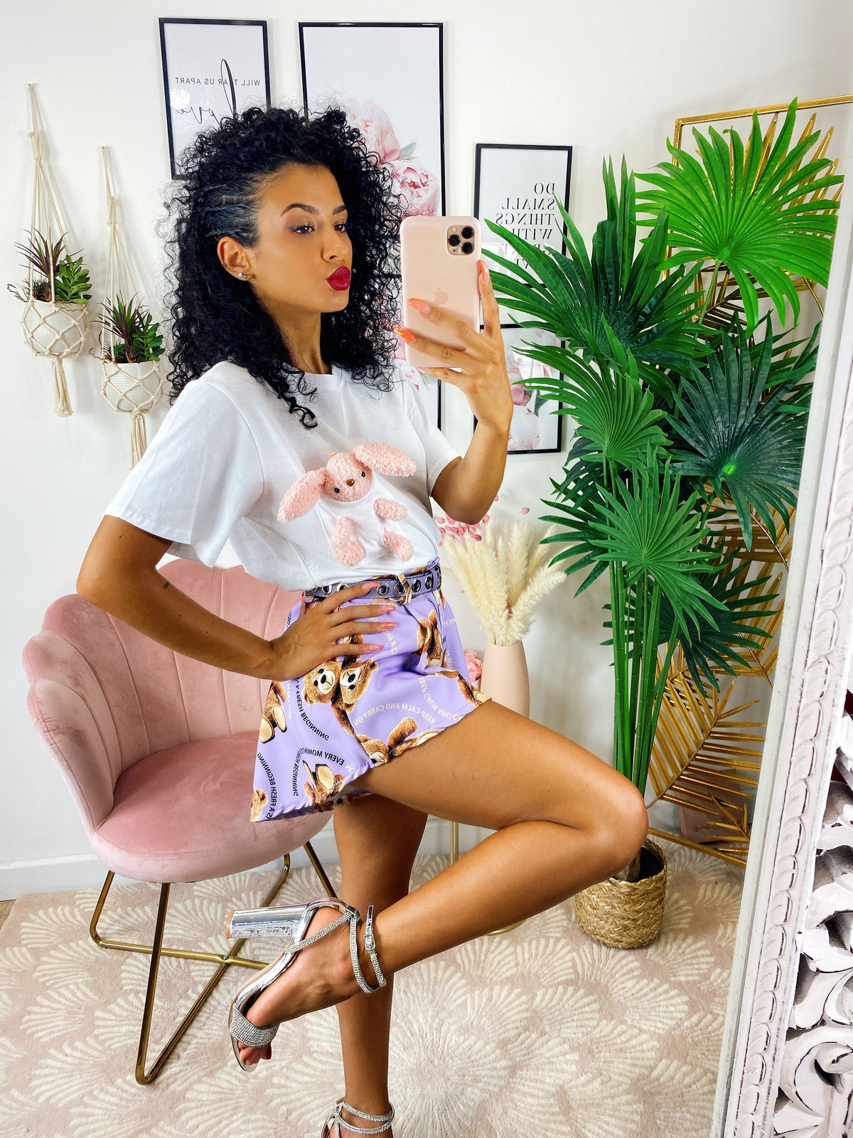 Short con Orsetti lilla