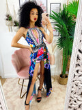 Tutina a fiori con maxi gonna