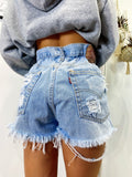Short Levi’s Vintage bagno chiaro con strappi