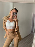 Completo giacca e pantalone Camel