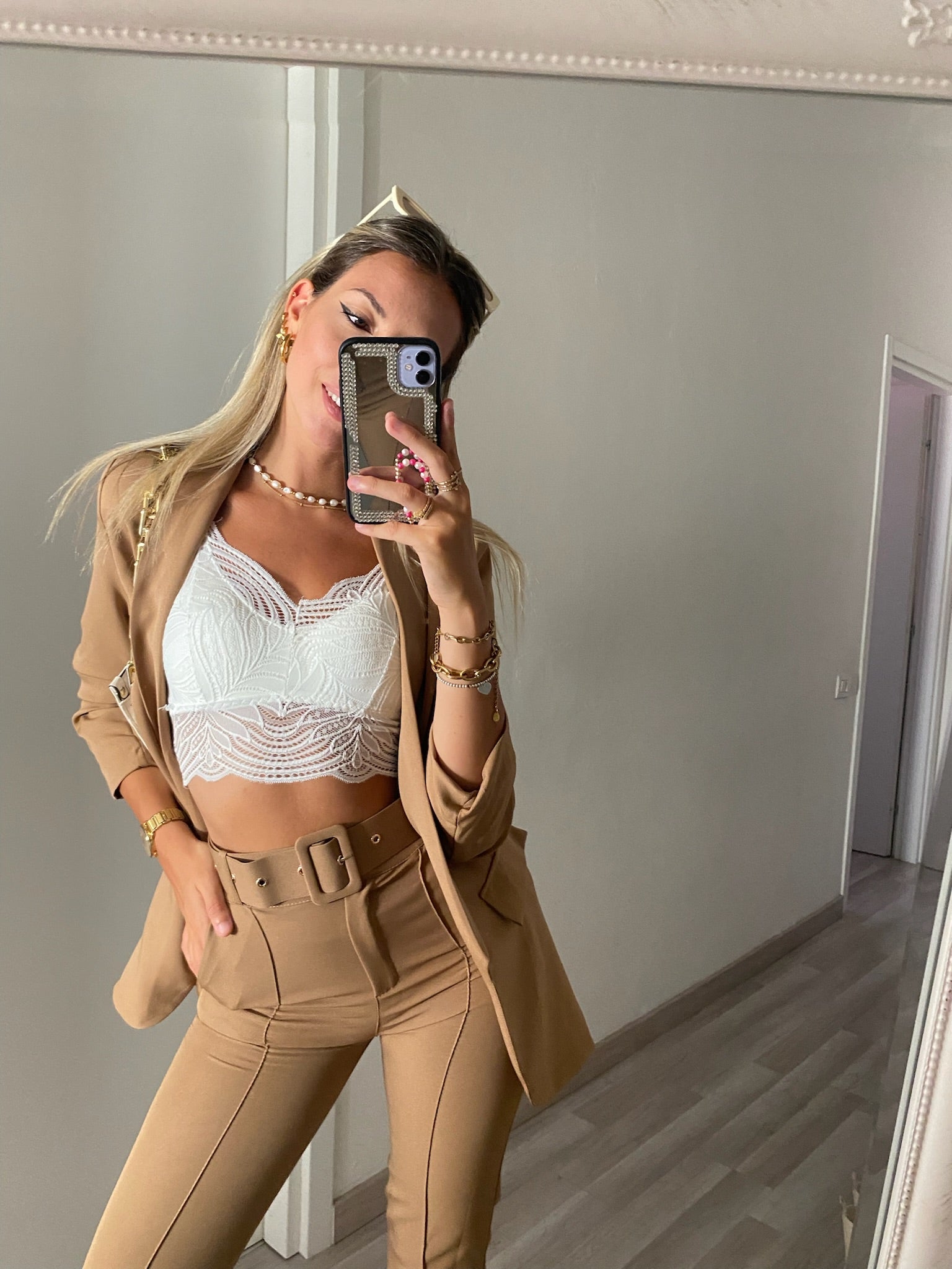 Completo giacca e pantalone Camel