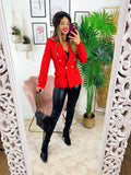 Blazer con bottoni Rosso