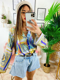 Camicia etnica sfumatura Blu