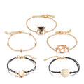 Bracciale con cuore e luna