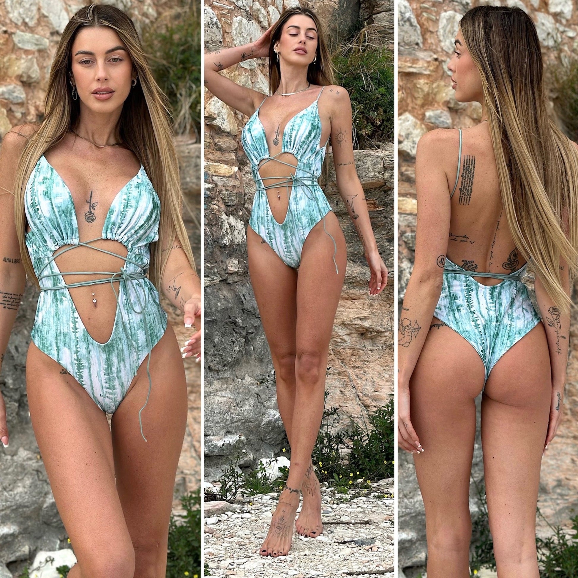 Body intero Verdeacqua