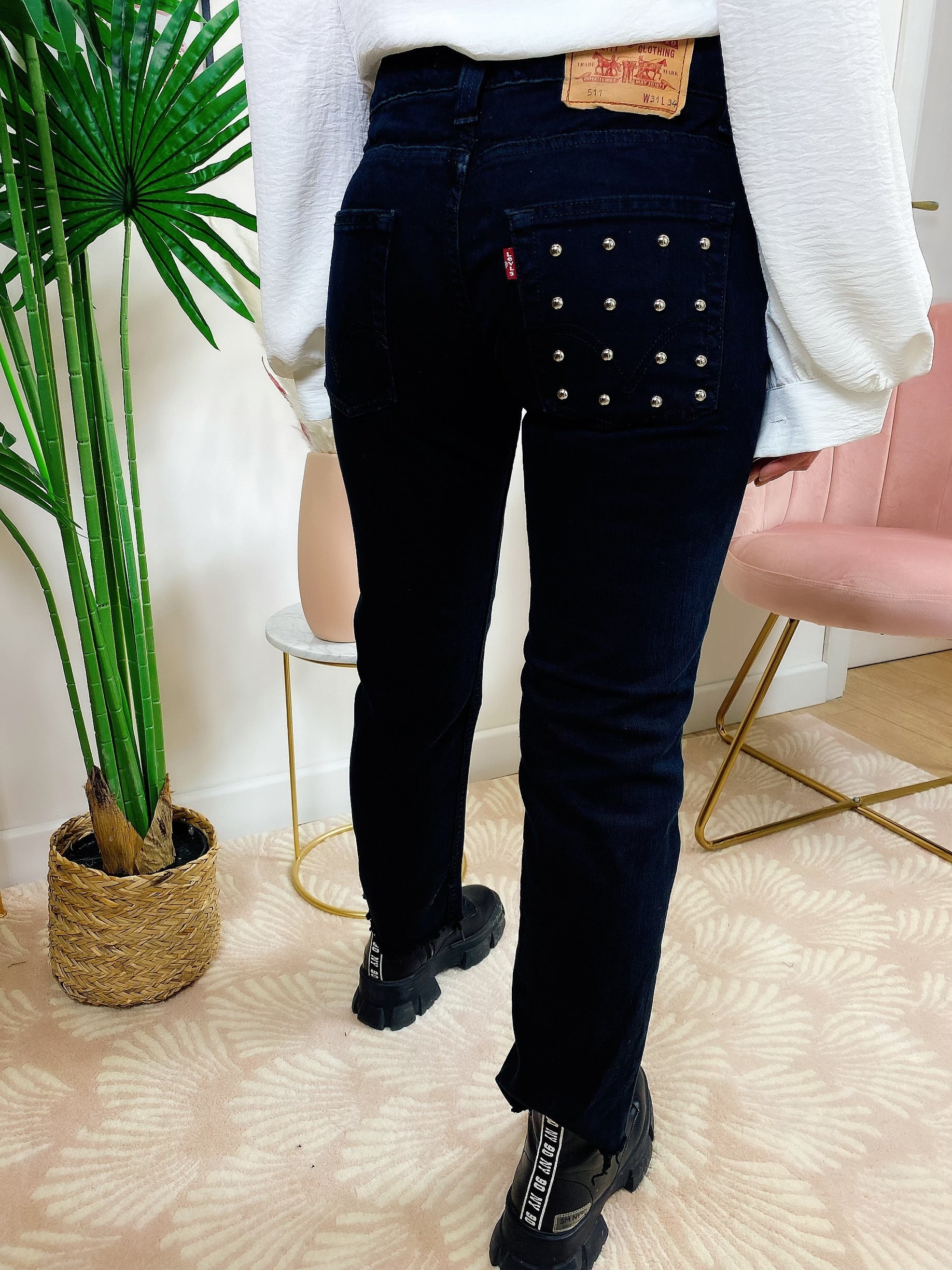 Levi’s Vintage a borchie a caramella nero