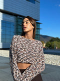 Maglione multicolor bianco