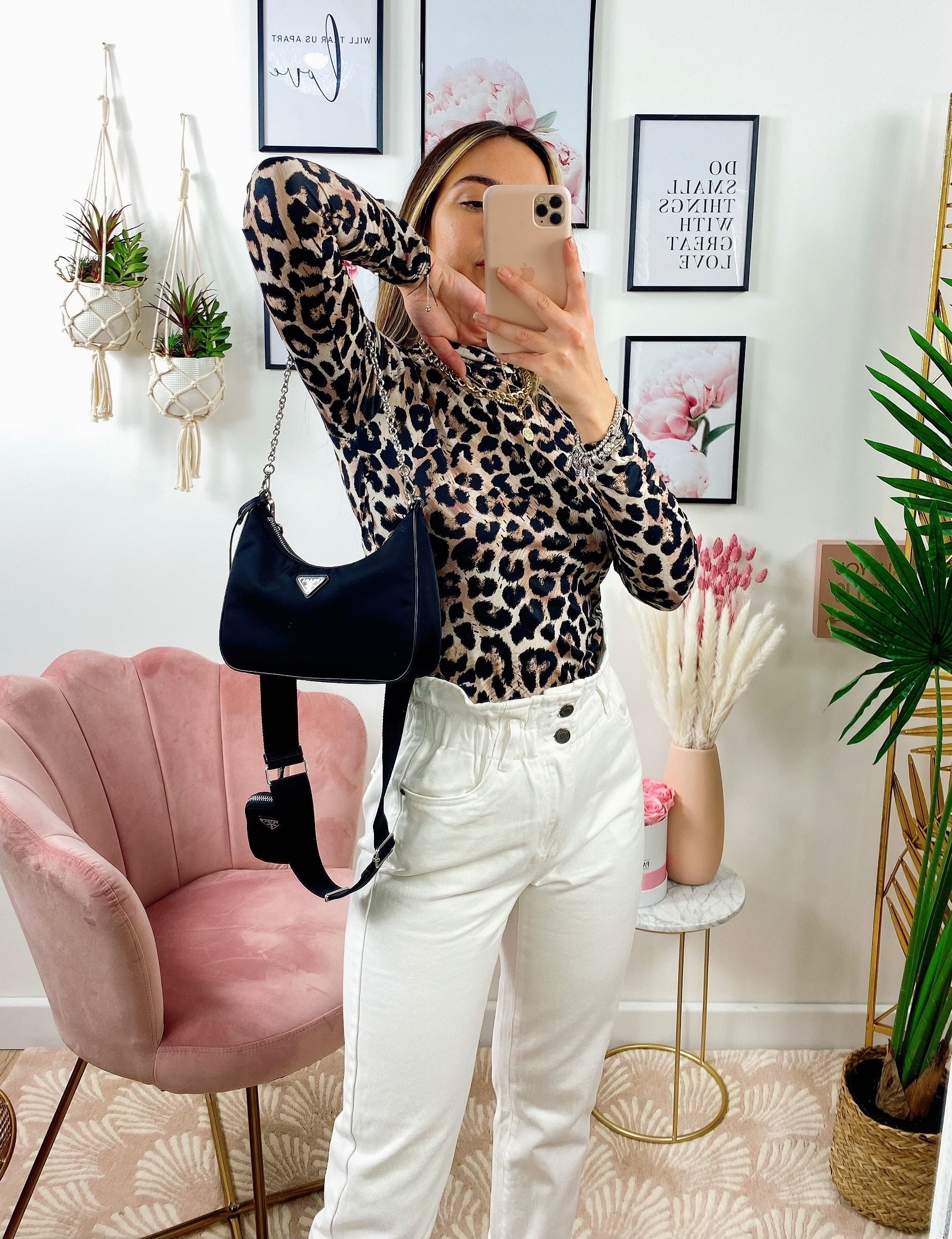 Jeans a vita alta Bianco