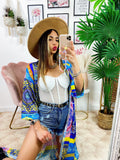 Kimono etnico azzurro