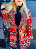 Cardigan frange e cinta con cuori top Quality