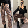 Pantalone a zampa animalier