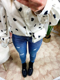 Jeans easy con strappi