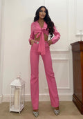 Completo top e pantalone Fuxia