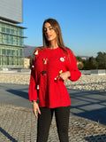 Maxi maglione con pupazzetti
