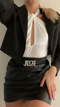 Body con incrocio bianco