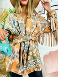 Cappotto con frange