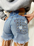 Short Levi’s Vintage bagno medio con borchie
