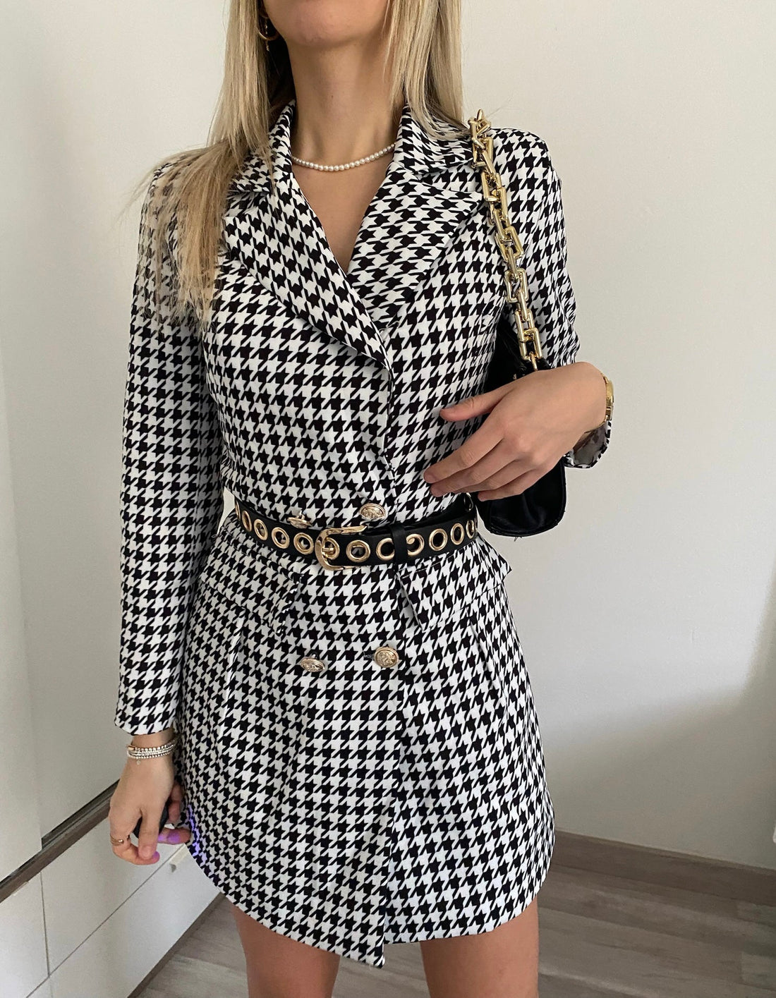Abito a blazer pied de poule