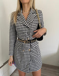 Abito a blazer pied de poule