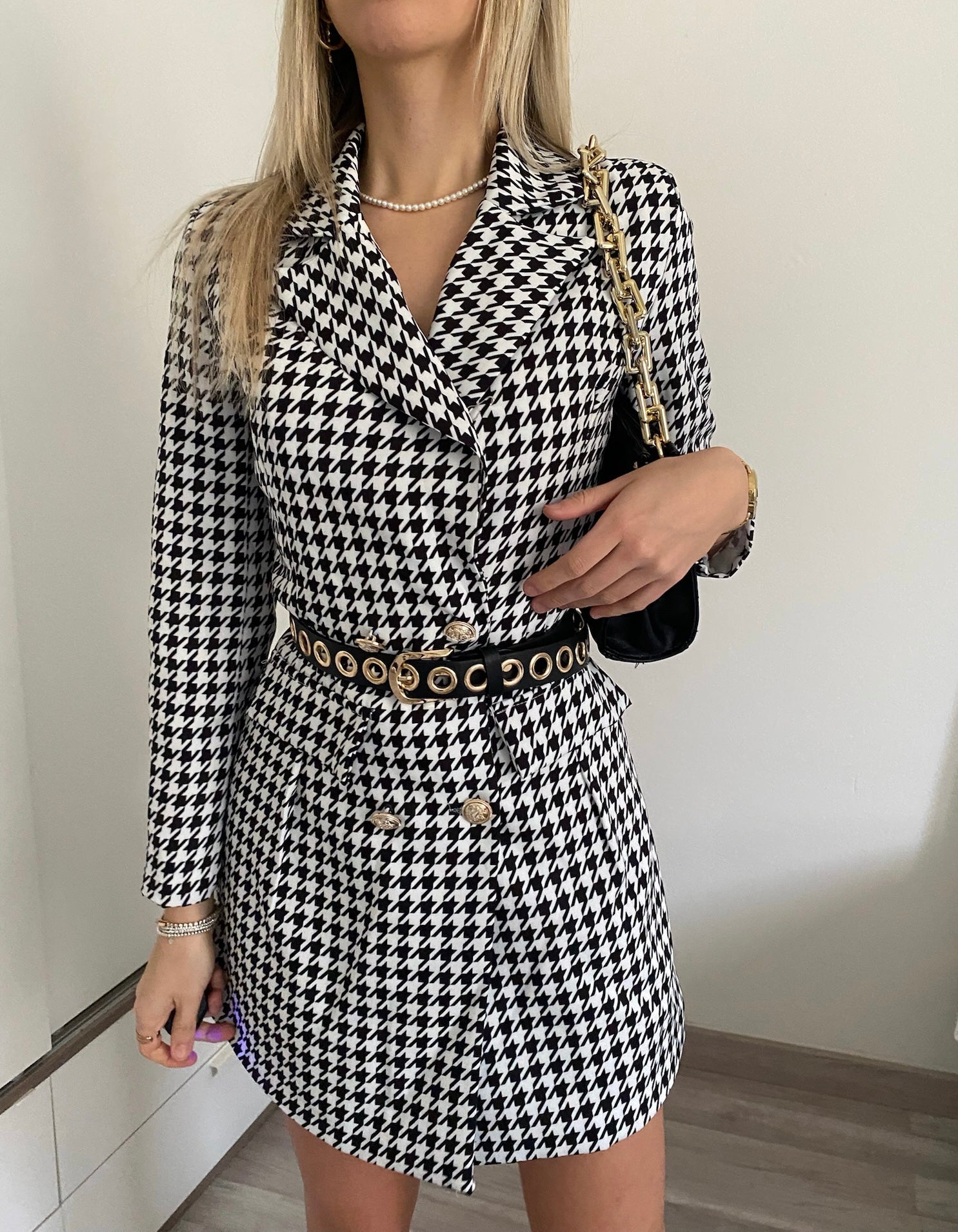 Abito a blazer pied de poule