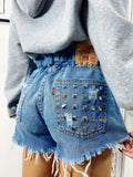 Short Levi’s Vintage bagno medio con borchie