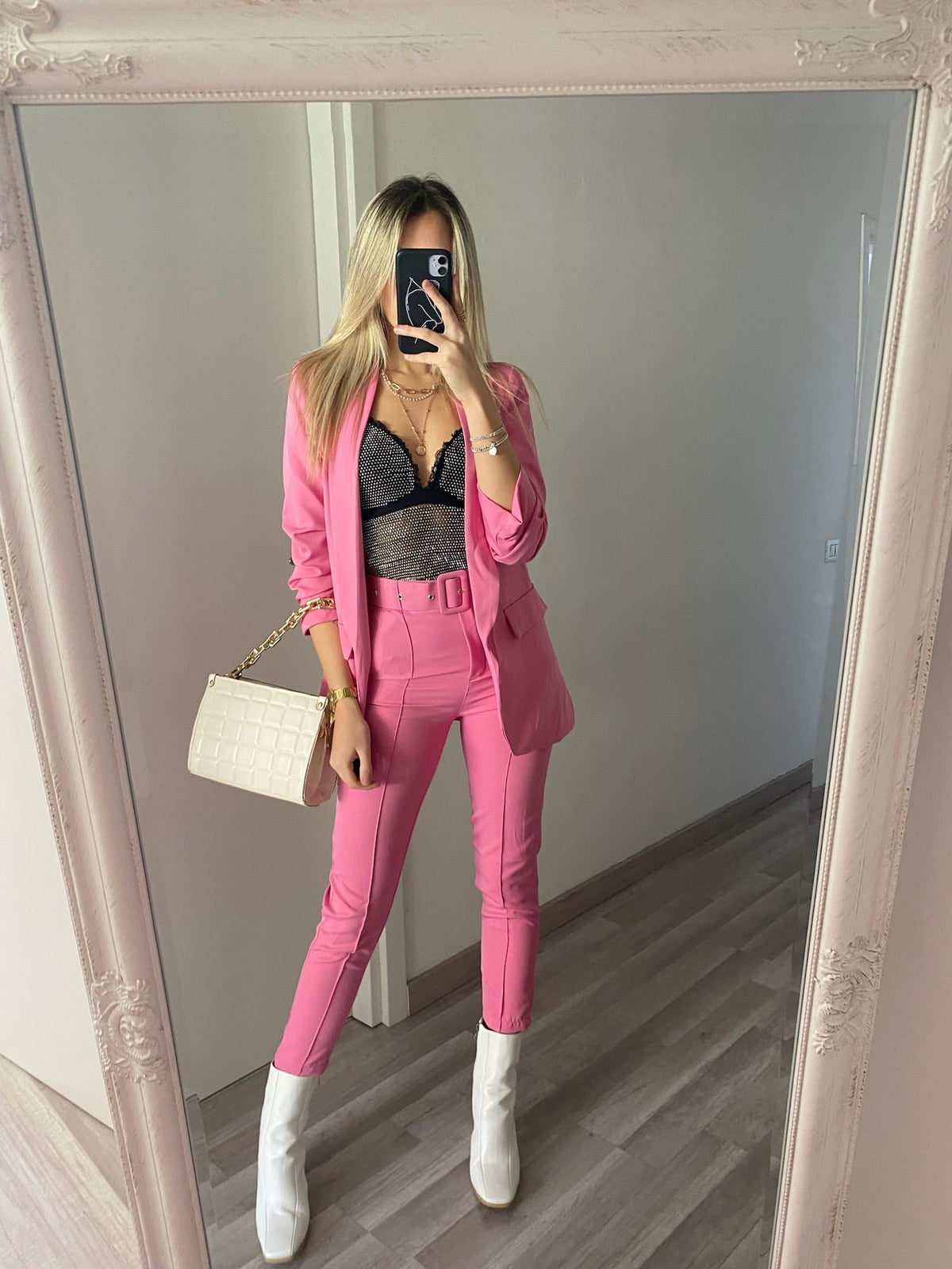 Completo giacca e pantalone Fuxia