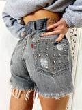 Short Levi’s Vintage con Borchie bagno grigio