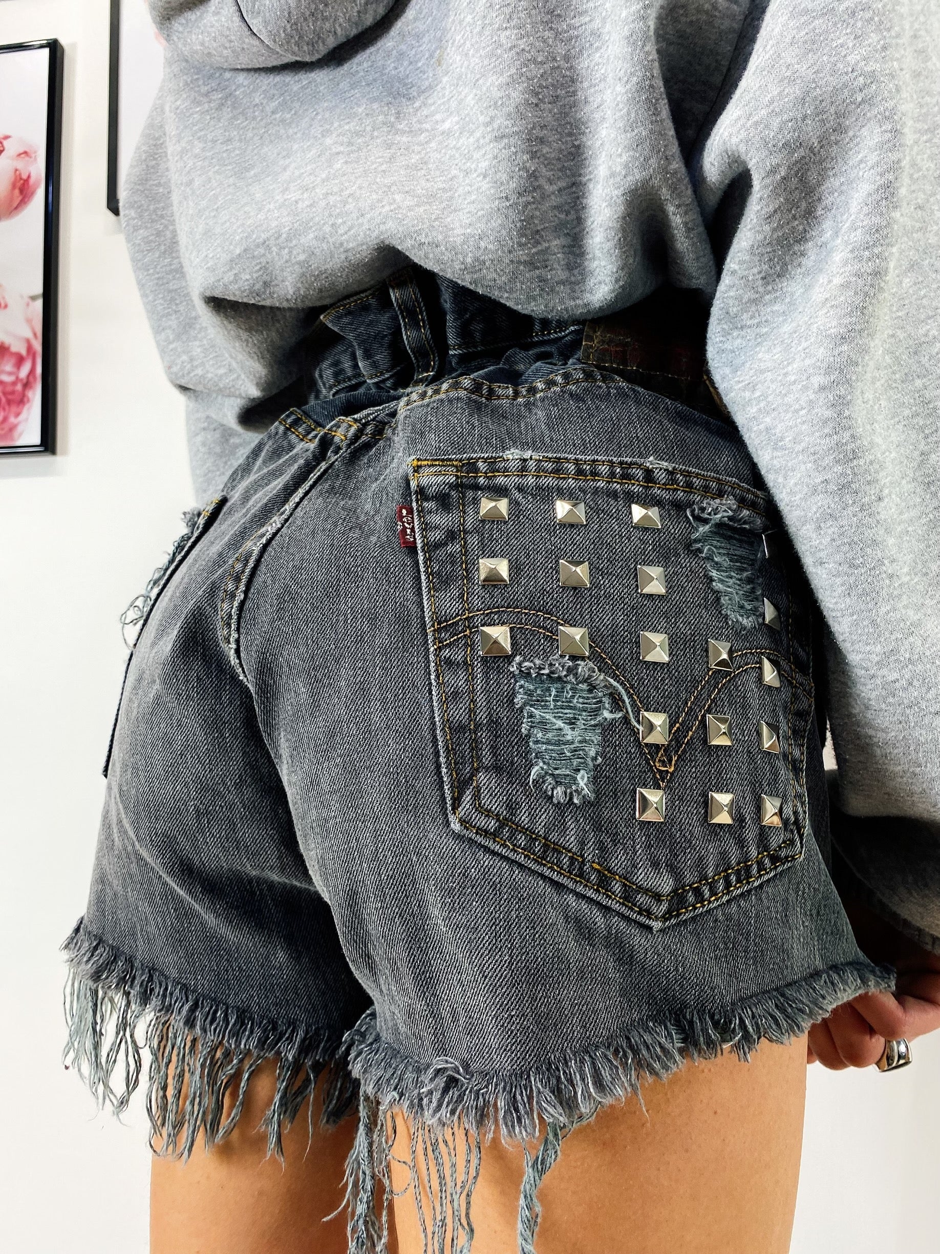 Levi’s Vintage grigio chiaro con borchie