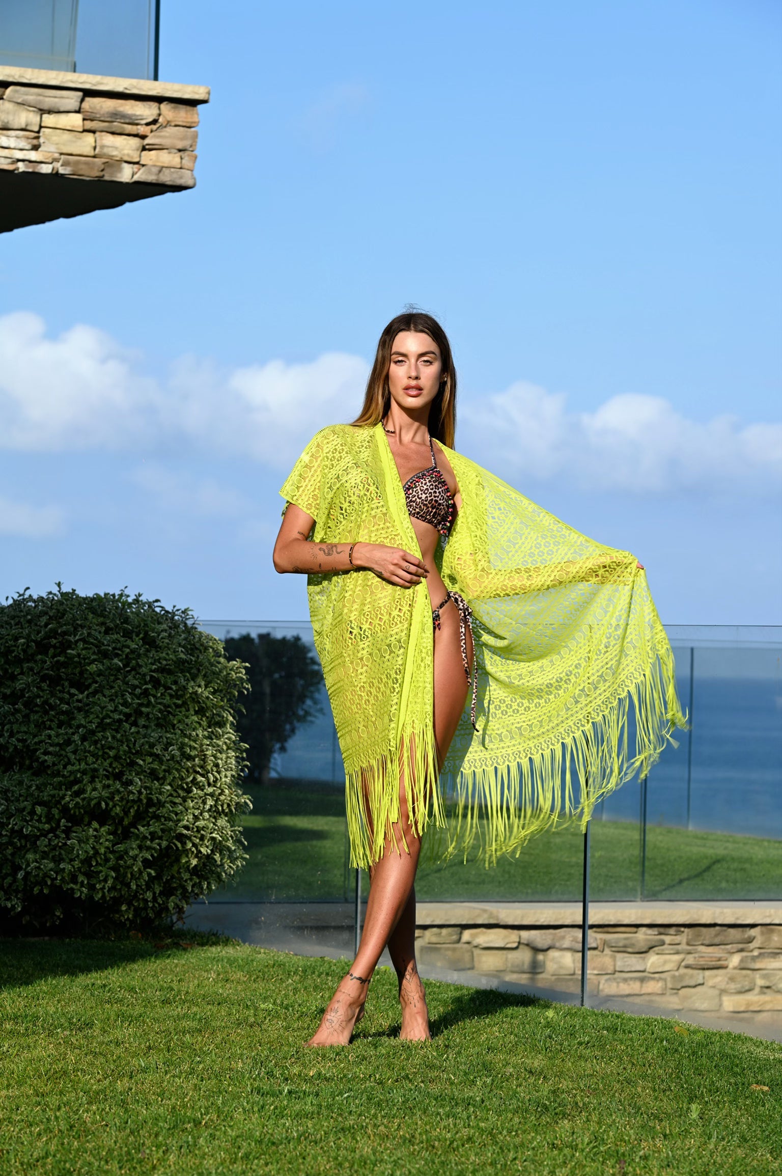 Bikini animalier con perline