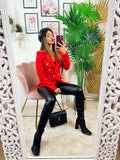 Blazer con bottoni Rosso