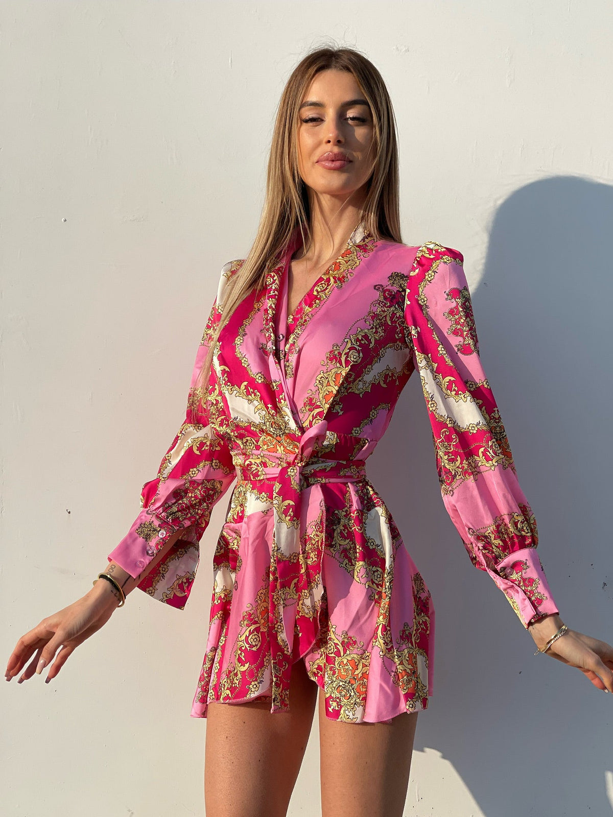 Abito etnico Fuxia e rosa