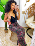 Pantalone con fiorellini e cinturina