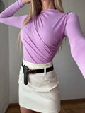 Body Lilac con drappeggio